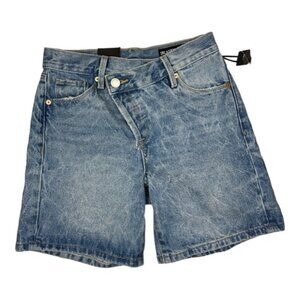 Blank NYC Jean Shorts Blue Acid Wash Button Fly Size 24